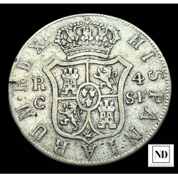 4 Reales to Fernandus VII -  1813 - palma de Mallorca - 13.32g Ag