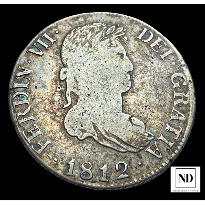 8 Reales to Fernandus VII - 1812 - palma de Mallorca - 26,32g Ar