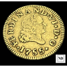 1/2 Escudo de Fernando VI - Madrid - 1755 - 1,75g Au