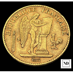 20 Francos de Francia del 1876 - 6,39g Au