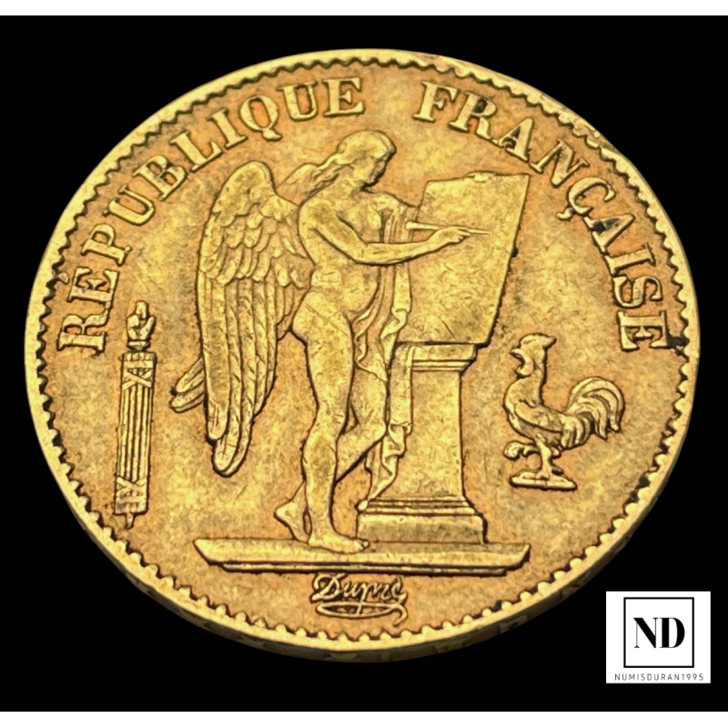 20 Francos de Francia del 1876 - 6,39g Au