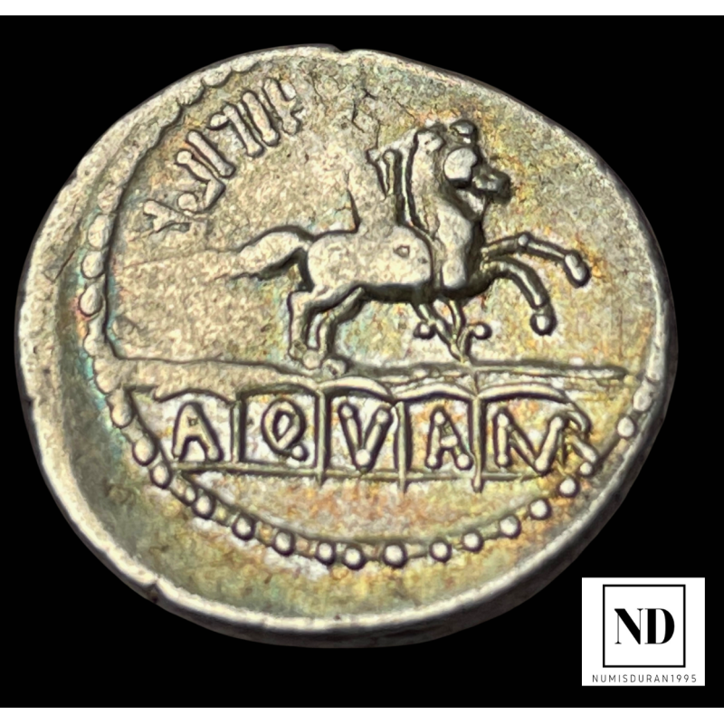 Denario de la Gens Marcia - 56 a.C - 3,88g Ag - Lucio Marcio Filipo
