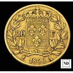 20 Francos de Carlos X de Francia del 1828 - 6,40g Au