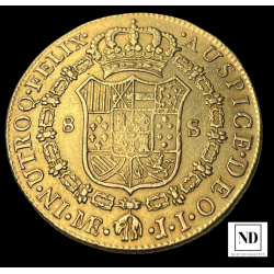 8 Escudos de Carlos IV - 1797 - Lima - 26,91g Au