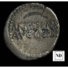 Denario de Marco Antonio - 33 a.C - Ceca Volante - 3,63g Ag