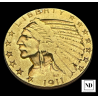 5 Dolares de Estados Unidos - 1911 - 8,25g Au - Usada como joya