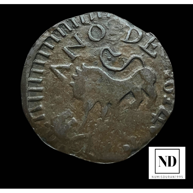 1/2 Real de Fernando VII - 1814 - Guayana - 2,88g Cu - AC.344