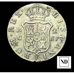 2 Reales de Fernando VII - 1812 - Mallorca - 5,46g Ag