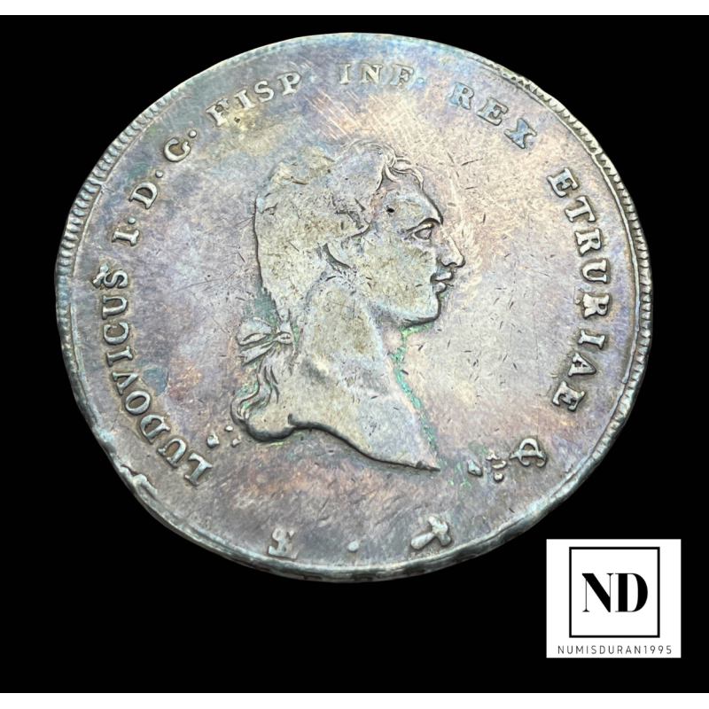 Francescone de Luis I - 1803 - Toscana - 27,15g Ag