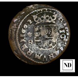 16 Maravedís de Felipe IV - 1662 - La Coruña - 3,55g Cu