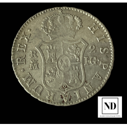 2 Reales de Fernando VII - 1813 - Madrid - 5,79g Ag - AC.825