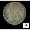 2 Reales de Carlos IV - 1795 - Sevilla - 5,78g Ag