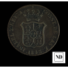 3 Cuartos de Isabel II - 1843 - Barcelona - 7,30g Cu