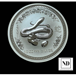1/2 Onza de Plata - 50 Cents - 2001 - Australia -  Año de la Serpiente