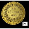 40 Francos de Luís Felipe de Orleans - 1834 - París - 12,81g Au