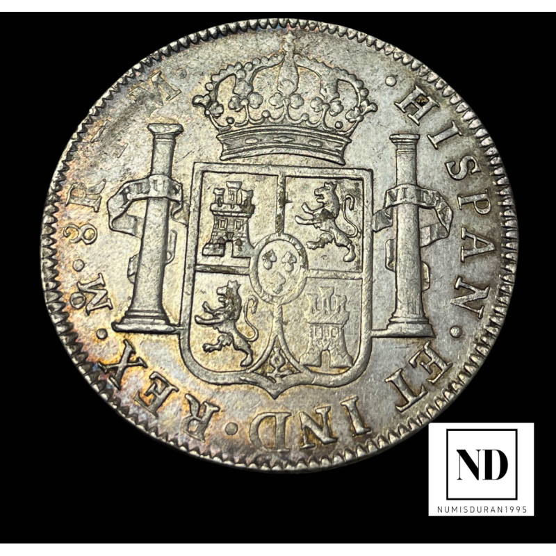 8 Reales de Carlos IV - 1797 - México - 26,98g Ag - AC.960