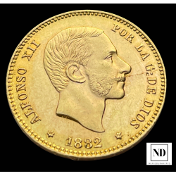 25 Pesetas de Alfonso XII - 1882 - 8.08g Au