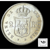 2 Reales de Isabel II - 1852 - Madrid - 2,61g Ag