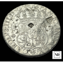 8 Reales Columnarios resellados de Carlos III  - 26,88g Ag - 1768