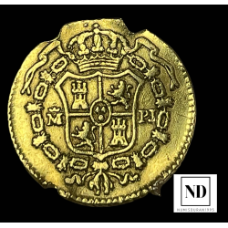 1/2 Escudo de Carlos III - 1775 - Madrid - 1,71g Au