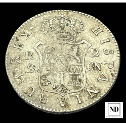 2 Reales de Carlos IV- 1801 - 6,09g Ag - Sevilla -