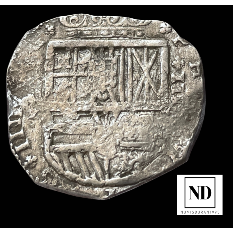 anverso de 4 reales de 1623 acuñados en Toledo