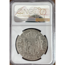 8 Reales de Carlos IV - 1807 - Lima - NGC AU58