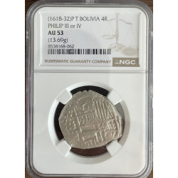 4 Reales de Felipe IV -...