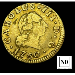 1/2 escudo de Carlos III -...