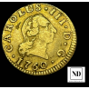 1/2 escudo de Carlos III - 1760 - Sevilla - 1,73g Au