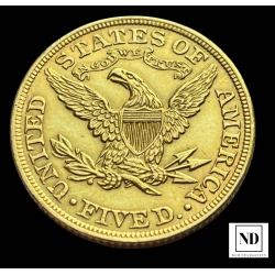 5 Dolares de Estados Unidos 1899 - 8,36g Au