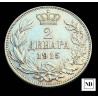 2 Dineros de Peter I de serbia - 1915 - 9,96g Ag