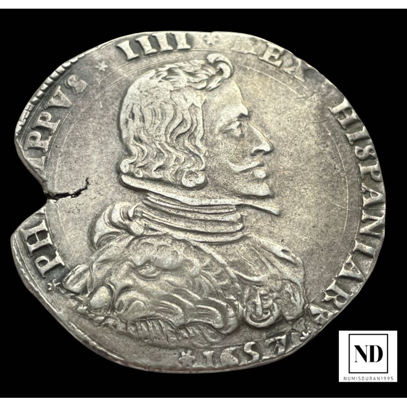 Felipe de Felipe IV de Milán - 1657 - 27,78g Ag - MBC+/EBC-