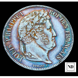 5 Francos de Luis Felipe I de Orleans - 1840 - 24,97g Ag