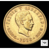5 Pesos Cuba del 1916 - 8,38g Au - MBC+