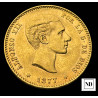 25 Pesetas de Alfonso XII - 1877 - 8,07g Au