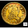 1/2 Escudo de Fernando VI - Madrid - 1757 - 1,76g Au