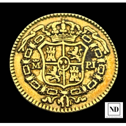 1/2 Escudo de Carlos III del 1773 - Madrid - 1,77g Au