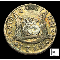 4 Reales de Fernando VI - 1750 - México - 13,31g Ag