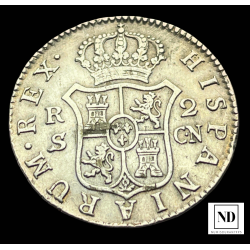 2 Reales de Carlos IV - 1801 - Sevilla - 6,02g Ag