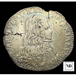 1/2 Felipe de Carlos II - 1676 - Milán - 13,69g Ag