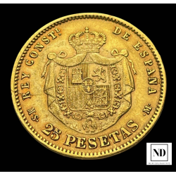 25 pesetas de Alfonso XII del 1883 - 8,07g Au