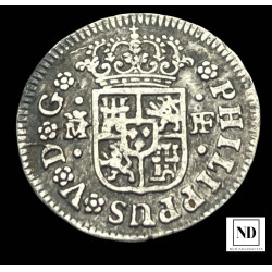 1/2 Real de Felipe V - 1738 - 1,41g Ag