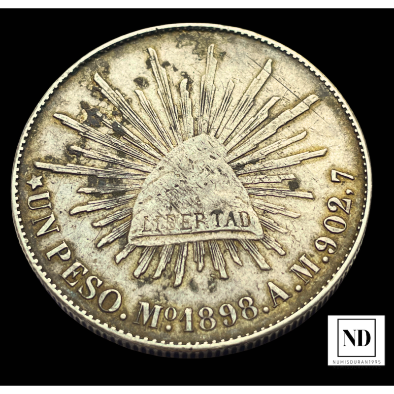 1 Peso de México del 1898 - 27,14g Ag