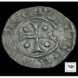Dinero de Bacul de Pedro de Aragón ( 1347-1408) - Agramunt - Urgell - 0,64g - MBC-