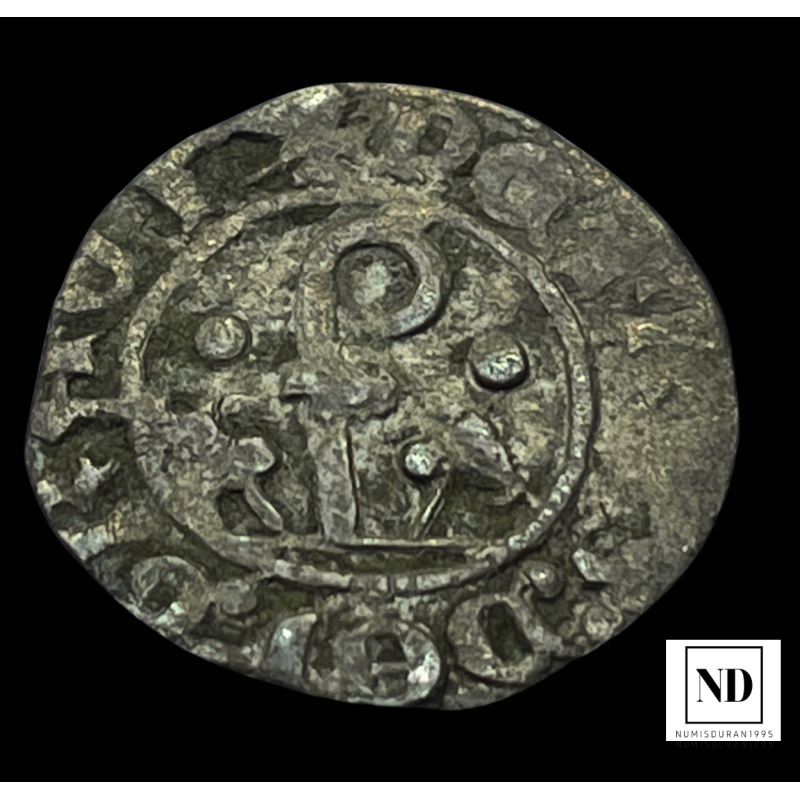 Dinero de Bacul de Pedro de Aragón ( 1347-1408) - Agramunt - Urgell - 0,64g - MBC-
