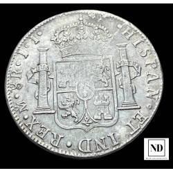 8 Reales de Fernando VII - México - 1812 - 26,93g Ag