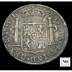 8 Reales de Fernando VII - México - 1818 - 26,87g Ag