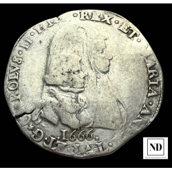 Felipe de Carlos II - Milán - 1666 - 27,66g Ag