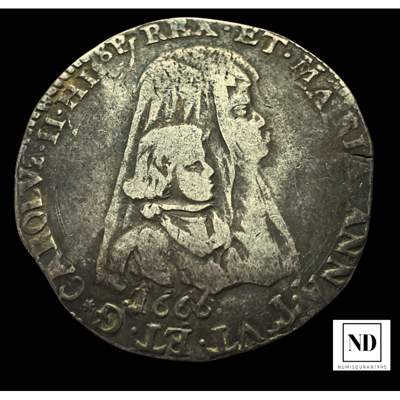 Felipe de Carlos II - Milán - 1666 - 27,59g Ag